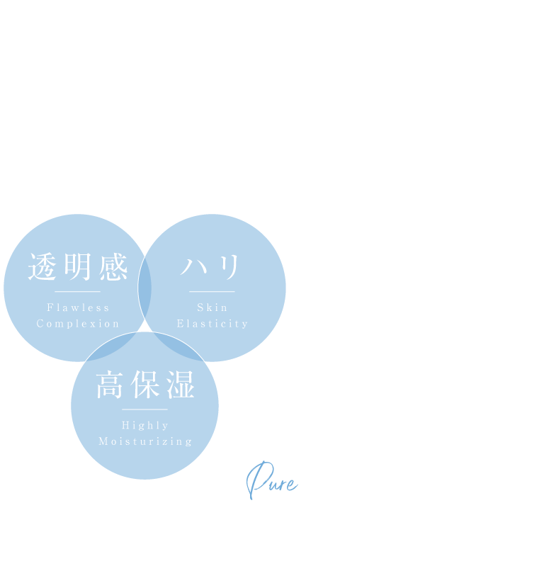 肌のトーンを澄んだ印象に整えながら透明感が際立つ素肌へ