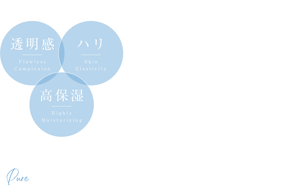 肌のトーンを澄んだ印象に整えながら透明感が際立つ素肌へ